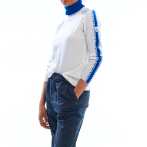 Dale of Norway Merino sweater MountAire white blue Geilo navy purple turquoise - Picture 10 of 16